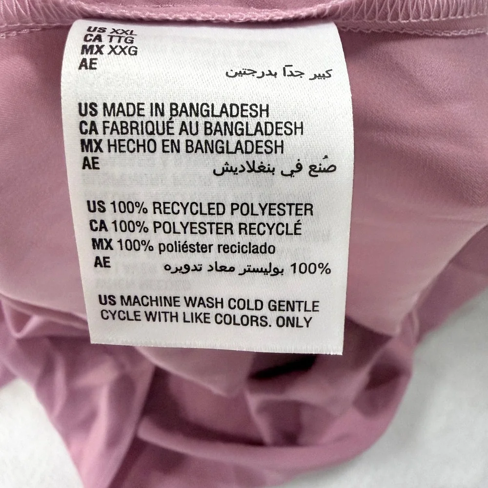 State of Day Intimates Mauve Pink Pajama Set XXL Short Sleeve Top Wide Leg Pants